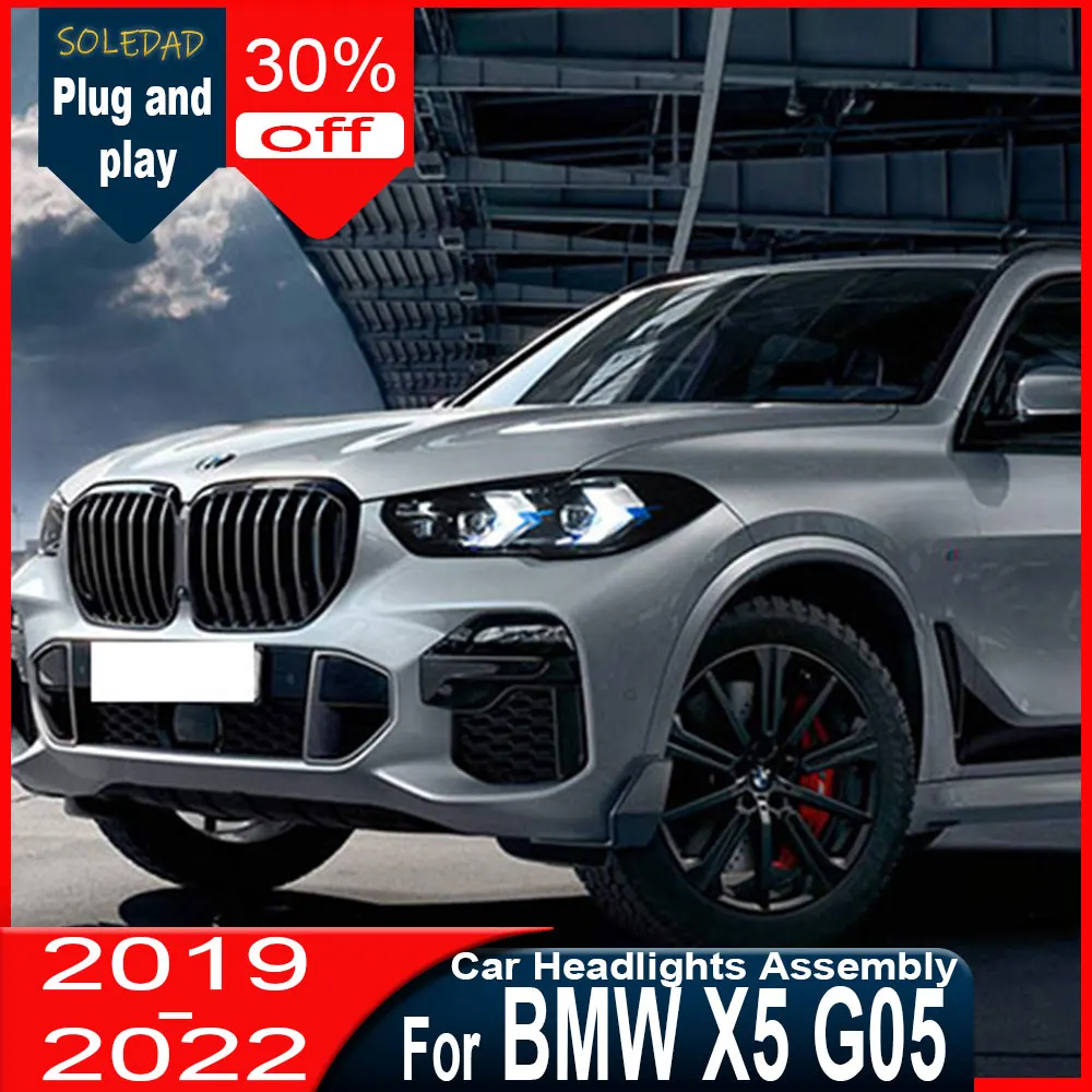 

Светодиодная фара для BMW X5 G05 (2019-2022), модифицированная, с динамическим поворотником, новая, в сборе