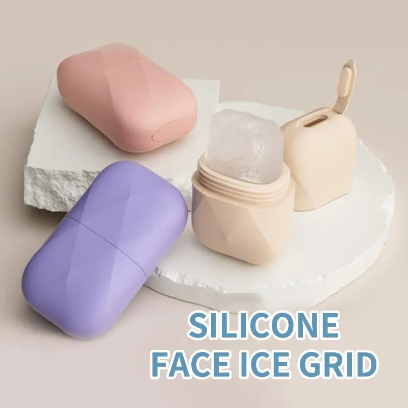 Silicone Face Ice Mold Reusable Face Facial Ice Roller Freezing Face Massage Roller Skin Care Beauty Tool Cold Therapy Massager