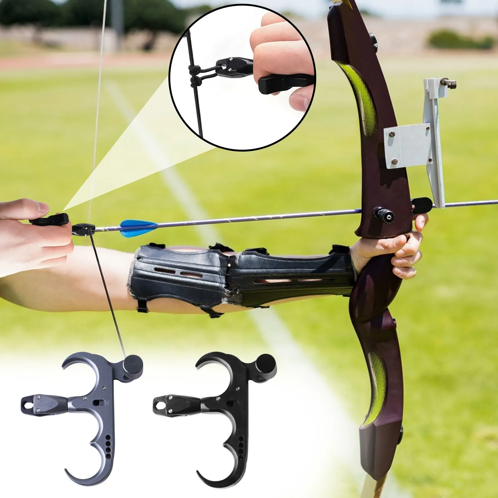 Multifunctional Three-finger And Thumb Release Quality Composite Bow Release For Various Bow String Archery Profession Accessory
