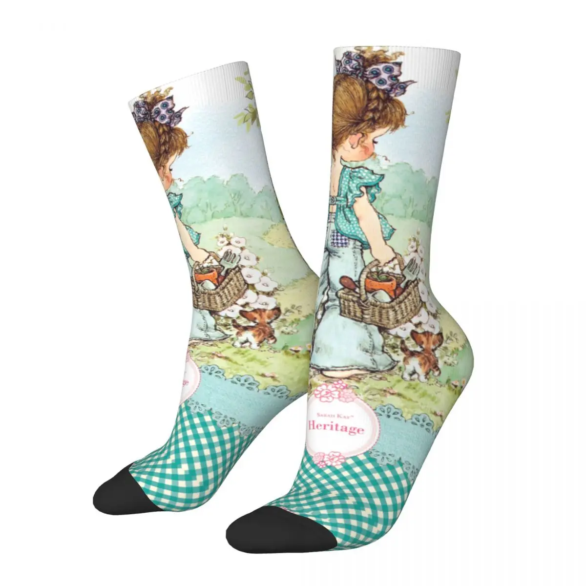 Crew Socks Sarah Kay Picnic Cartoon Merch for Female Male Sweat Absorbing Crew Socks All Seasons Best Gift Idea