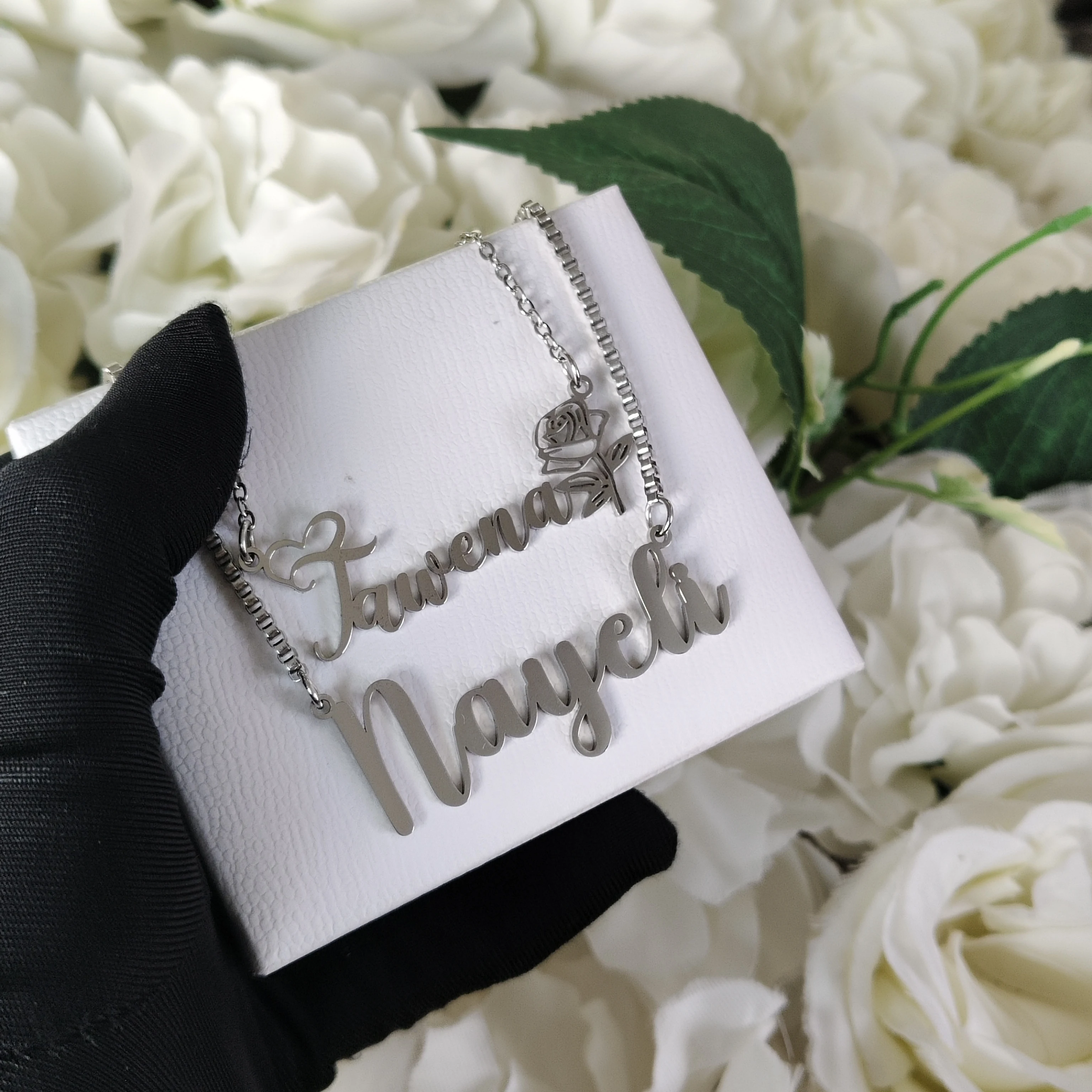 

DHQH New Wholesale Customized Name Silver Necklace Personalized Letter/Logo Necklace Birthday Gift Manufacturer Direct Sales