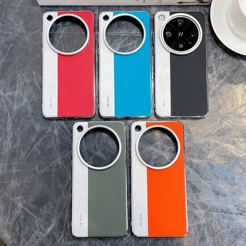 For OPPO Find X8 Ultra X8S Plus Case Simple Electroplating Frame Color Matching Leather Anti-drop Cover For OPPO Find X8 Pro