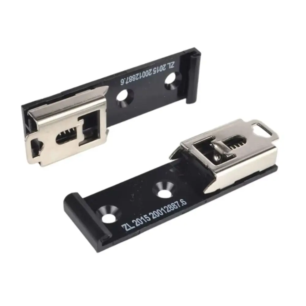 Durable 35mm DIN Rail Clamp U Shaped ABS DIN Rail Holder Rail Buckle Fixed Clamp For Relay Mounting