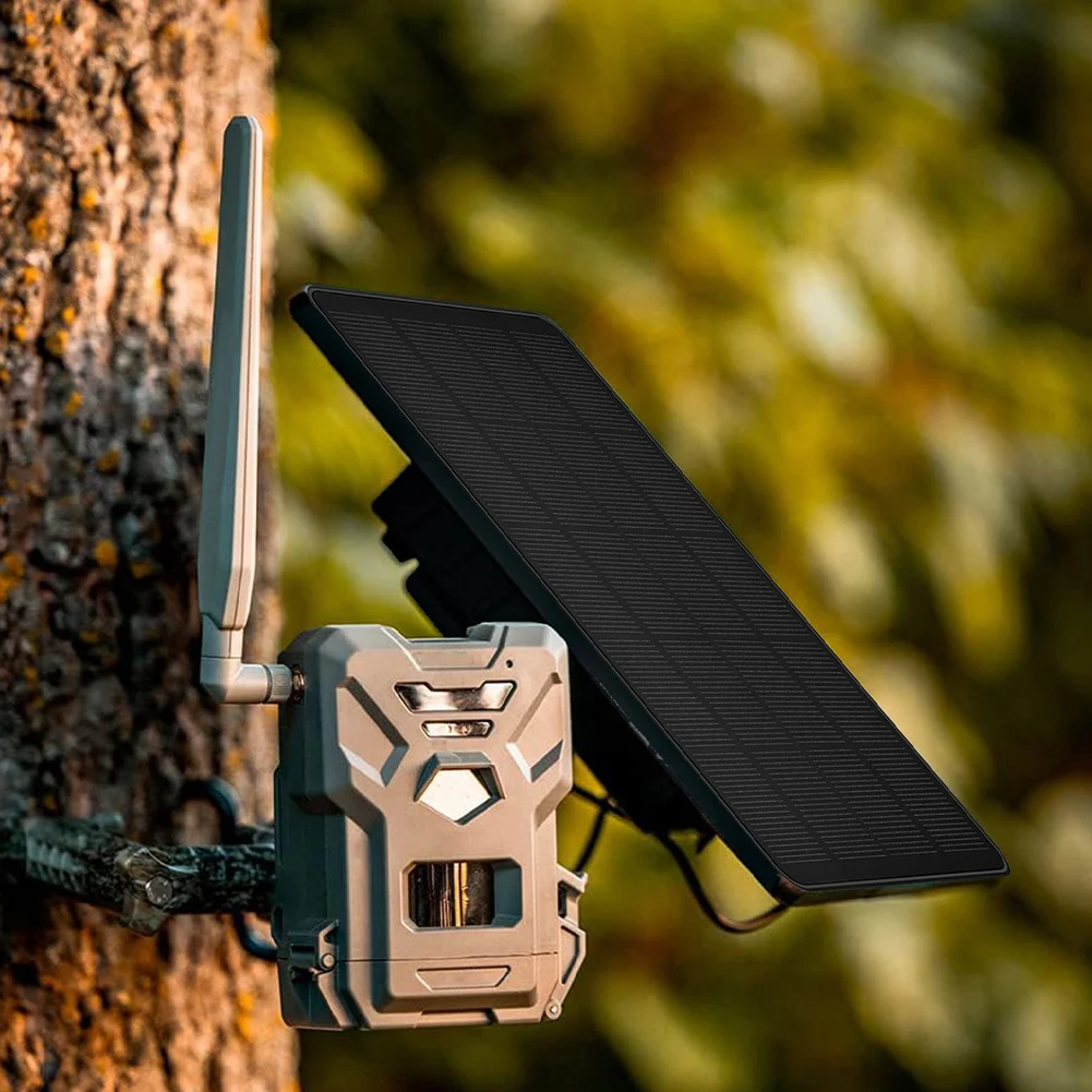 

3W 12V/6V Trail Cam Solar Panel 360° Rotation Build-in 5000mAH Battery Solar Battery Charger Kit for Hunting Camera/Deer Feeder
