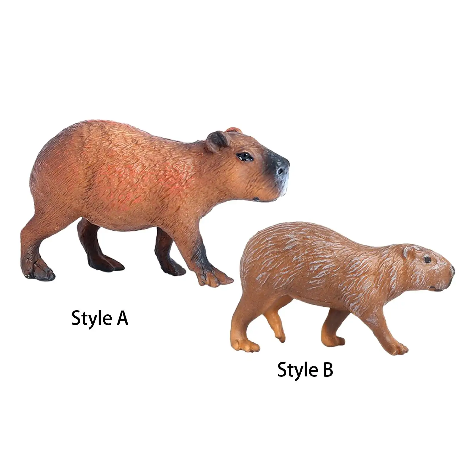 Realistic Capybara Figurines Model Playset Miniature Cognitive for Party Toy