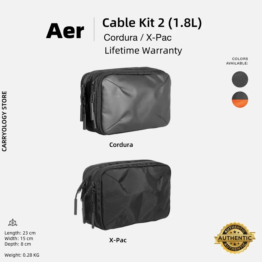 

Комплект Aer Cable Kit 2 (1680D баллистический нейлон/X-Pac) сумка с пожизненной гарантией, 100% Подлинная, стандартная сумка для хранения