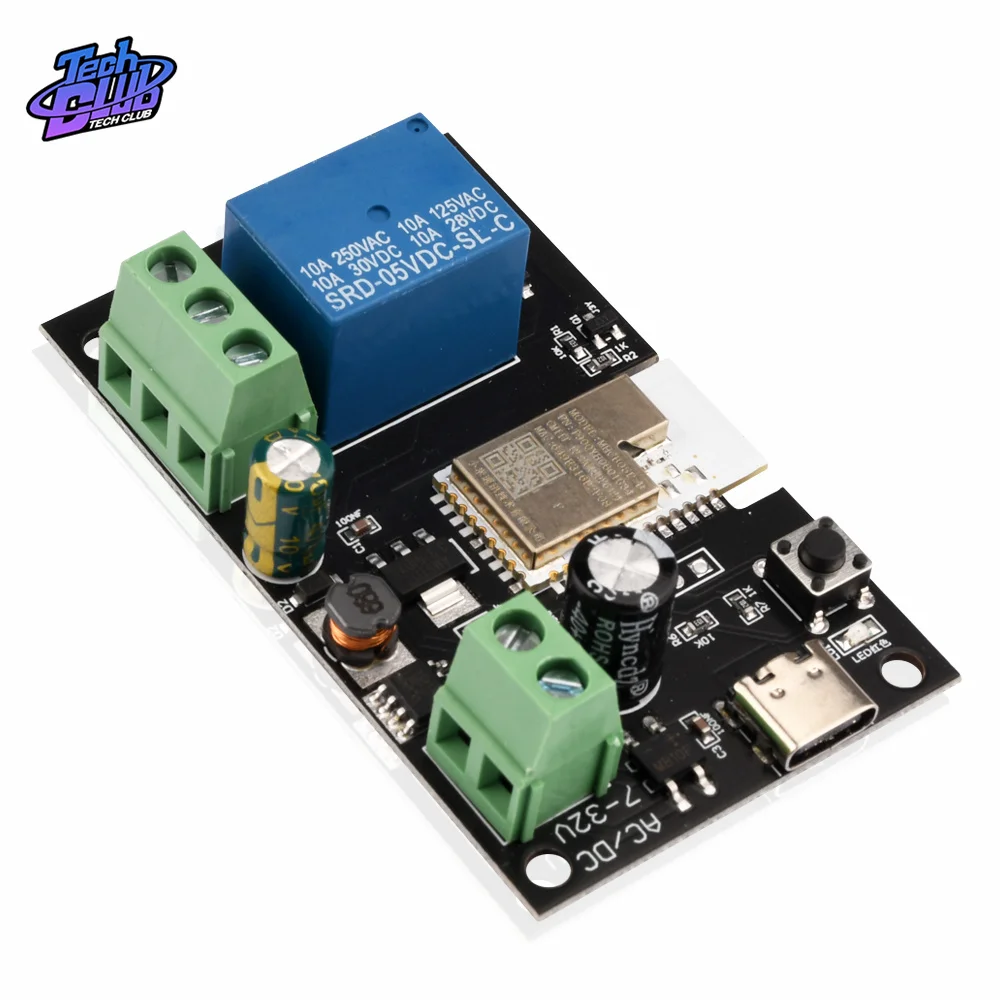 AC/DC 7V~32V/USB 5V Smart WiFi Switch Mesh Ethernet Relay Board RS485 Relay Module Power Supply