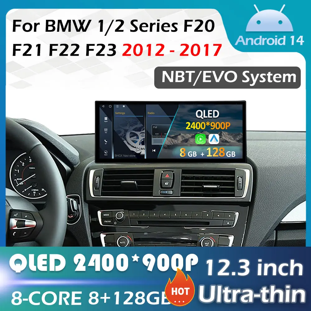 Автомобильный мультимедийный видеоплеер для BMW 1/2 серии F20 F21 F22 F23 2012 2013 2014 2015 2016 2017 NBT EVO Система Android 14 No 2 din