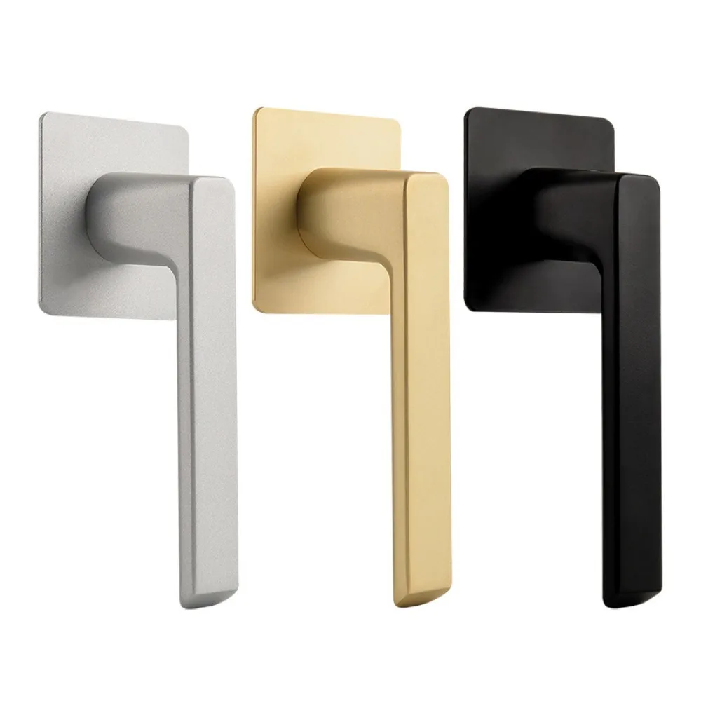 Aluminium Alloy Door Handle Punch-free Door Knob Push-pull Balcony Gate Window Pulls Drawer Door Handlebar Furniture Hardware