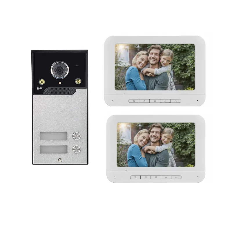 Video Building Intercom System For 1-4 Units Multi Apartments Home Villa Doorbell Video Door Phone System