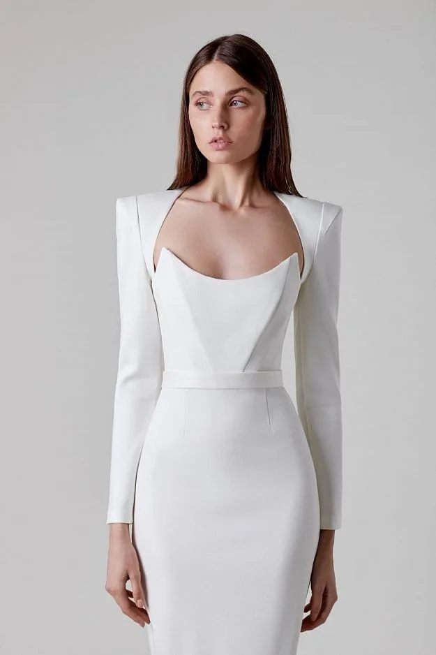 SXTHAENOO Vrouwen Winter Sexy Lange Mouw V-hals Roze Zwart Wit Midi Bandage Jurk 2025, Elegante Avond Club Party Dress