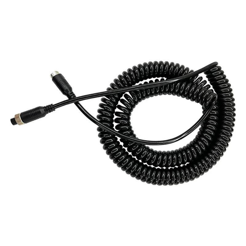 -A21Z Aviation Plug Spring Wire For Truck Camera Reverse Image 4Pin Male Female Double Shielding Aviation Extension Cable 10M