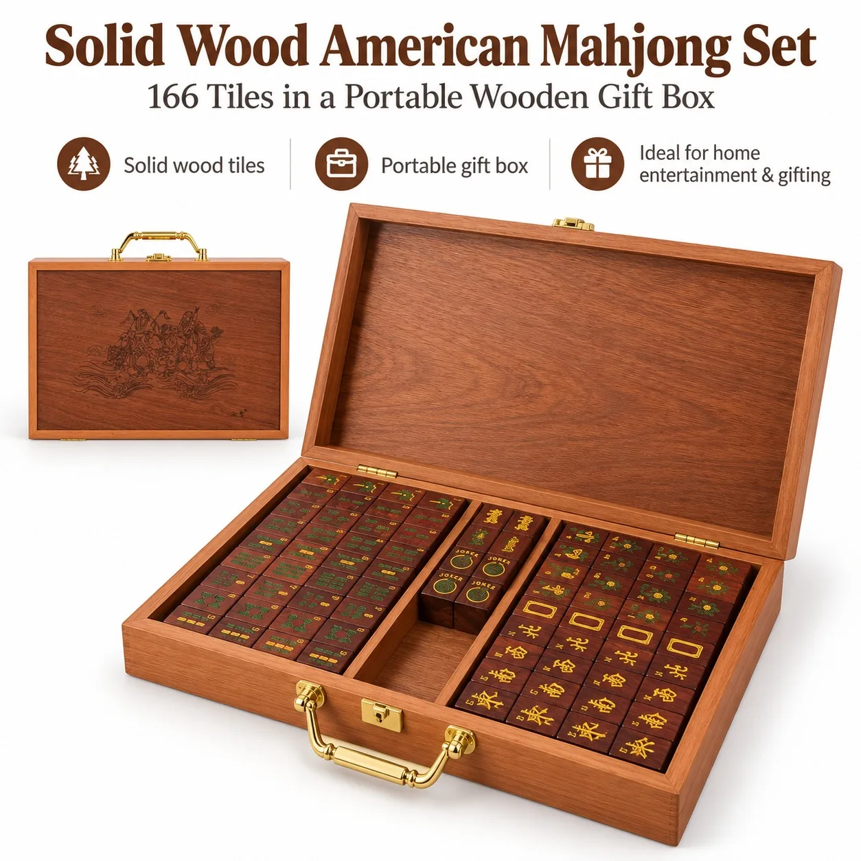 luxury-solid-wood-american-mahjong-set-166-tiles-rosewood-mahjong-tiles-with-portable-wooden-gift-box-family-party-board-game