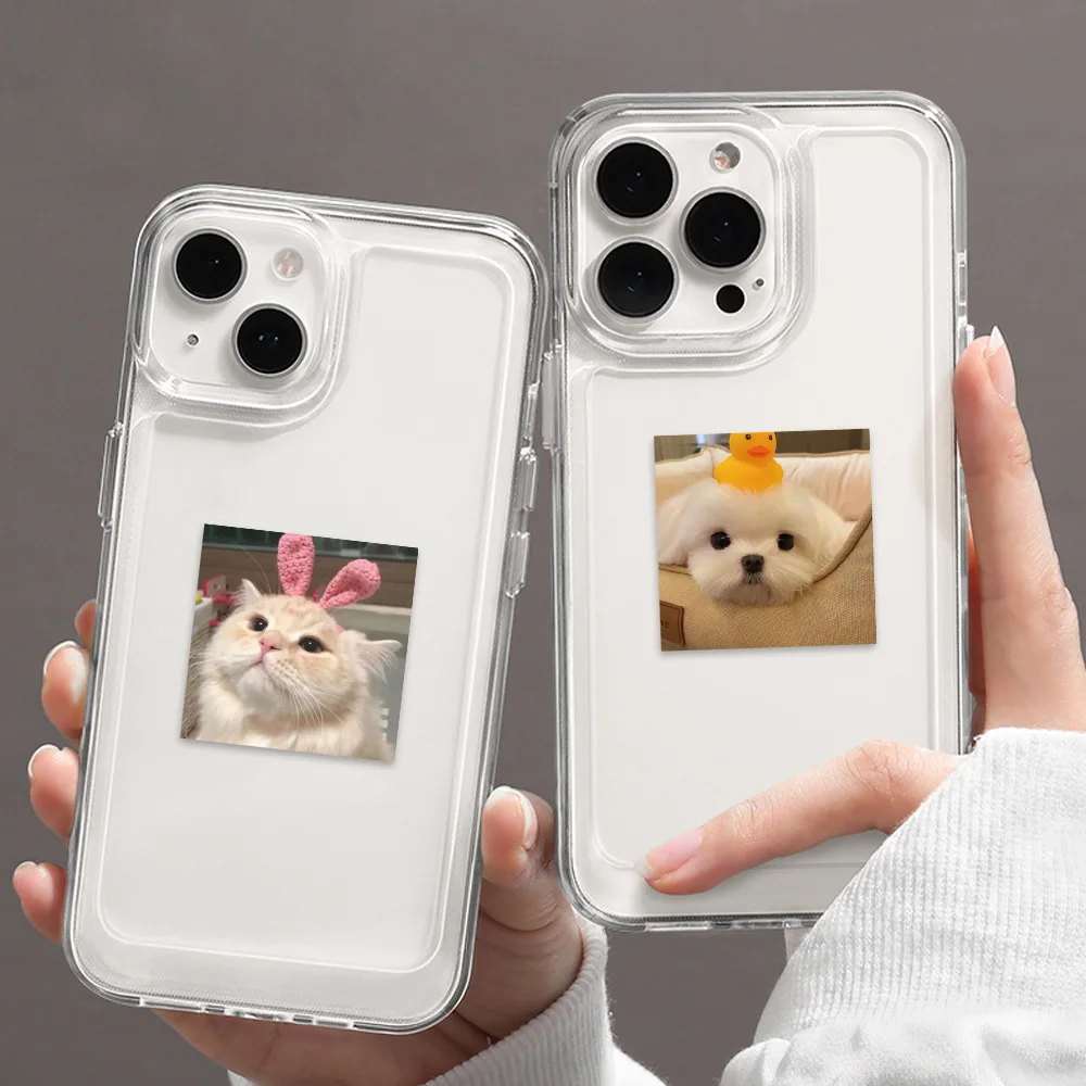 52Pcs Cat and Dog Sticker Cute Pet Decal For Laptop Diary Guitar Backpack Envelope Magazine Decoration Sticker Holiday Gift