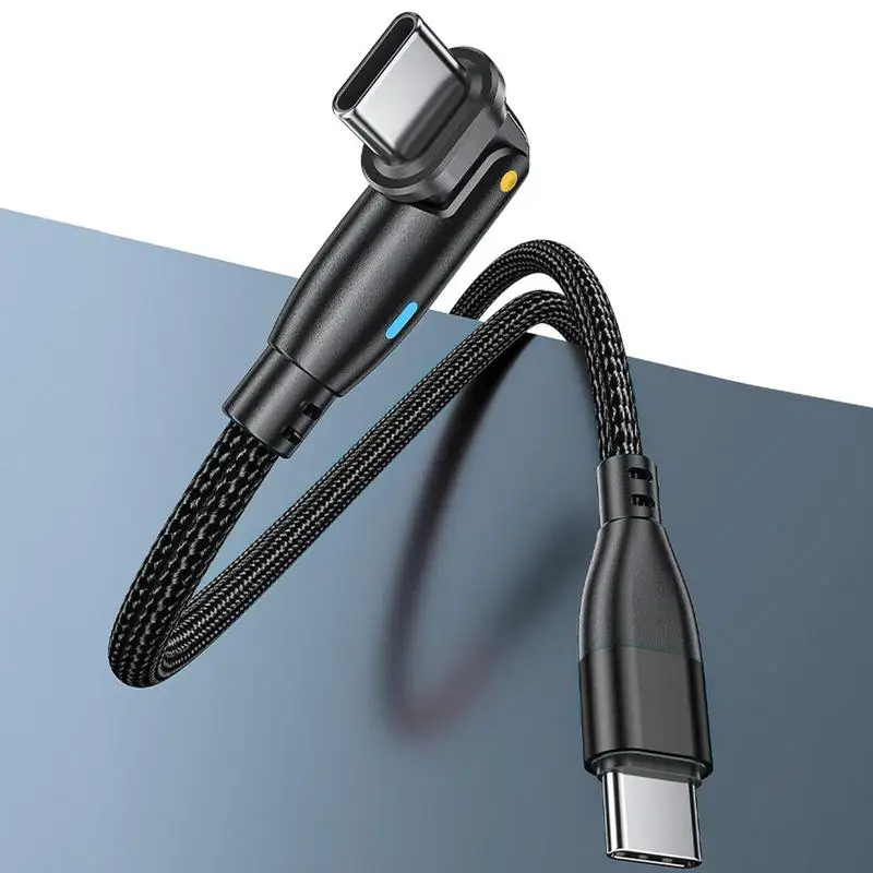 USB C To USB C Cable 60W 100W Two-in-one Straight And Elbow Changing Type C Cable High-Speed Data Transfer Quick Charge Cord