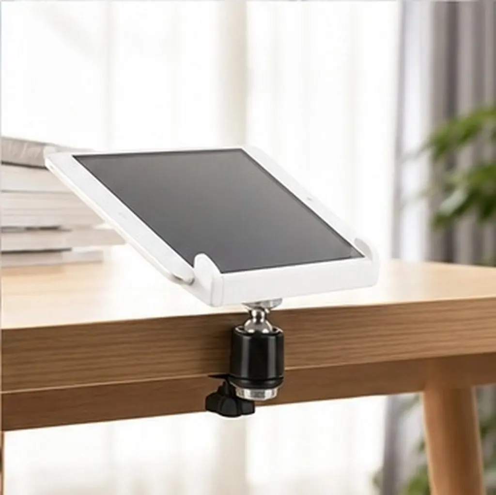 Stand Holder Tablet Clamp Mic Stand Mount Adjustable Clip for 4.6 to 10 Inch Phone Pad Music Rack