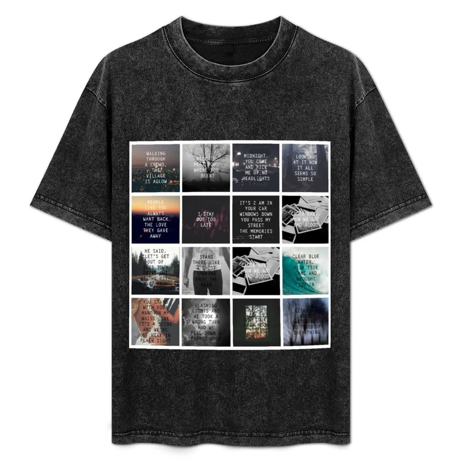 

1989 First line of every song T-Shirt Casual Soft Cotton Short Sleeve Tee