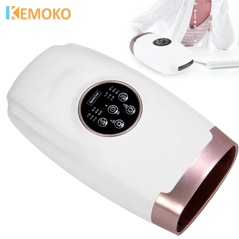 

Electric Hand Massager Wireless 6 Modes Air Compression Hot Compress Palm Acupoint Massager Help Finger Numbness Hand Massage