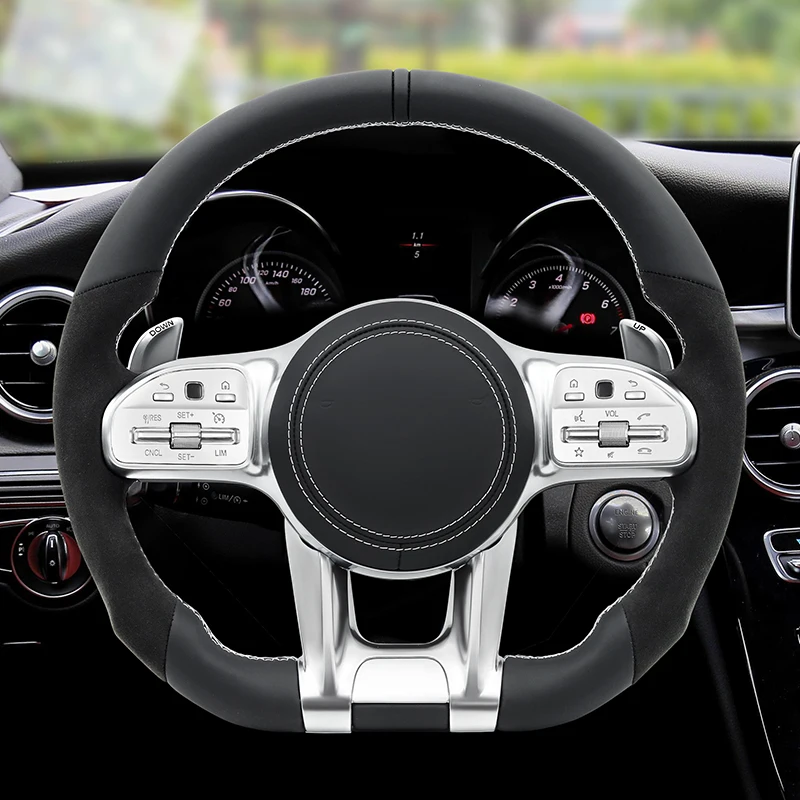 

Car Steering Wheel for Mercedes Benz AMG W204 W205 W221 W222 A S V Class Cls Glc Gle Gls Gla Cla Glk Slc C63 E63 G63 GLA45