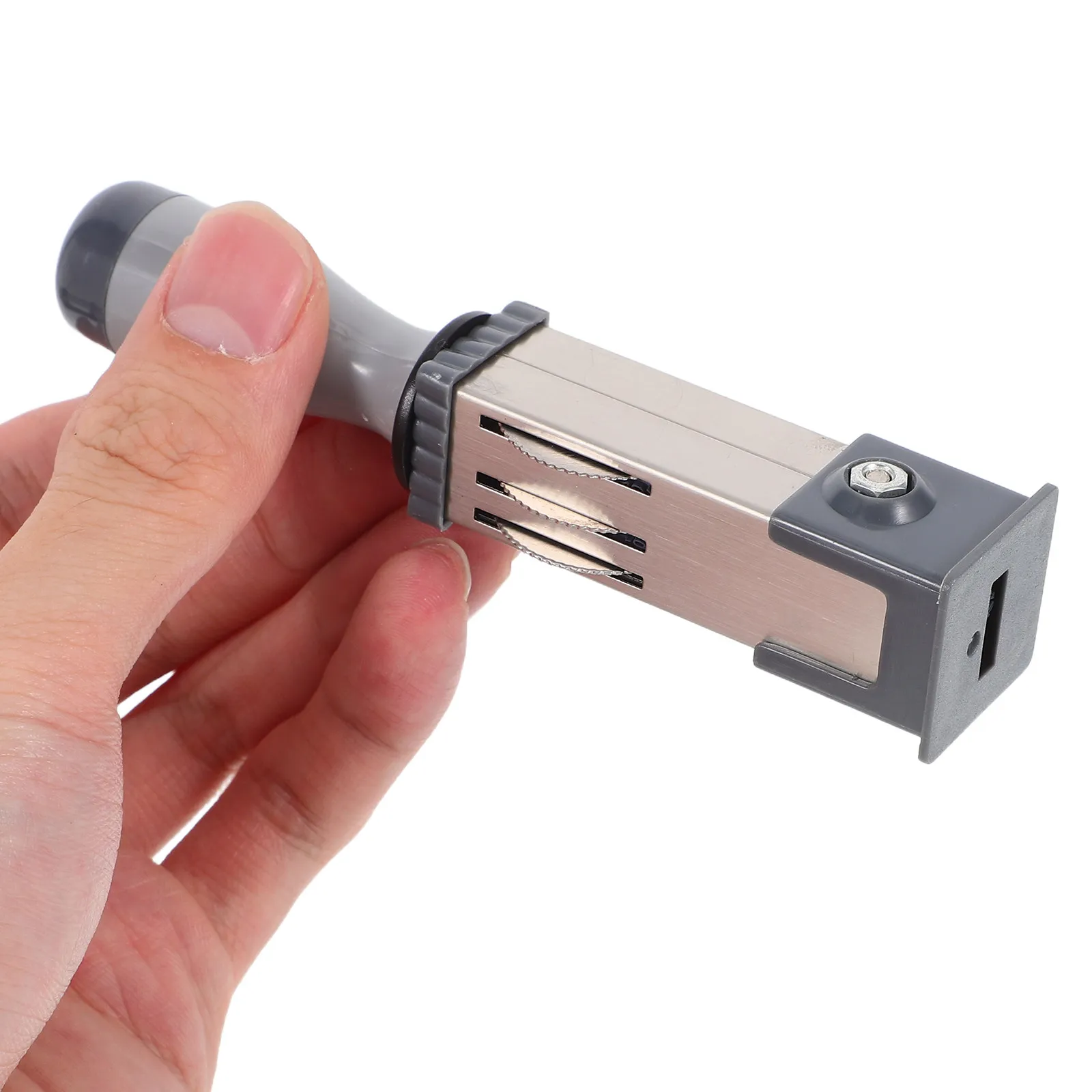 1Set Portable Metal Date Rolling Stamp Handheld Stamper Clear Precise Date Stamp Tool for Office Home Use Handheld File Stamper