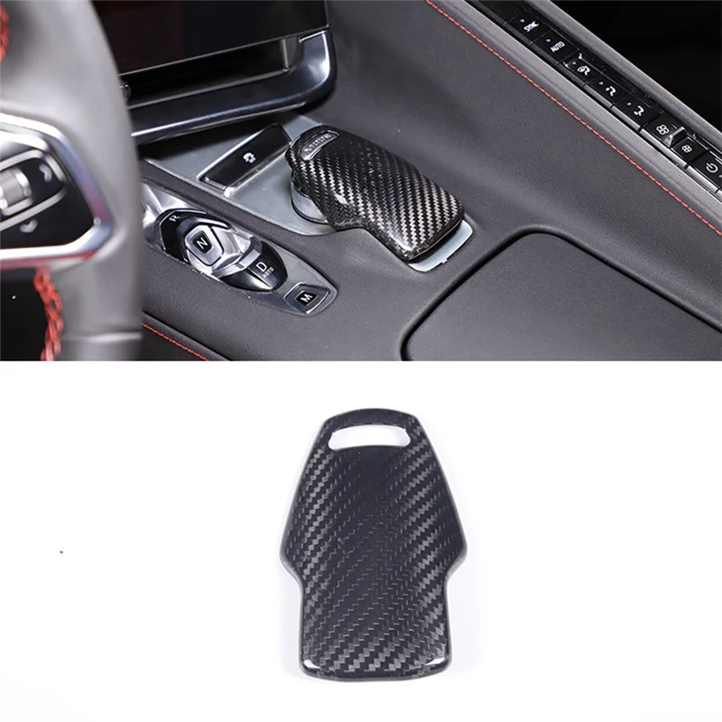 Dry Carbon Fiber Gear Shift Knob Cover for C8 Z06 Z51 2020 2021 2022 2023 Car Interior Accessories