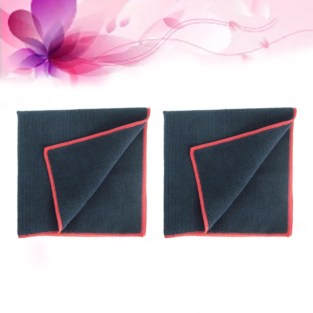 

2 Pcs Microfiber Whiteboard Wipes Cleaning Cloth Absorb Water Erase Towel Black