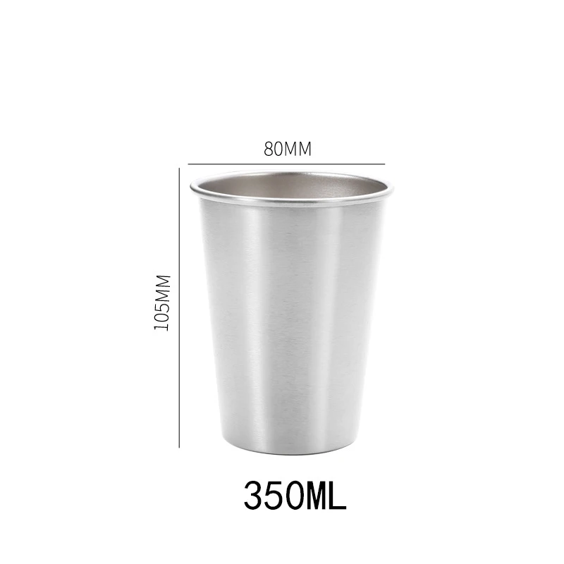 Copos de aço inoxidável para casa, Metal Drink Cup para Office, Cozinha Bebidas, Café Tumbler, Chá Beber, Caneca de cerveja, 350 ml, 500ml