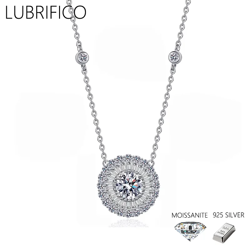 

Ожерелье из муассанита 1,0-2,0 карата, стерлинговое серебро 925 пробы, подвеска с бриллиантами для женщин, ювелирные изделия, свадебная вечеринка