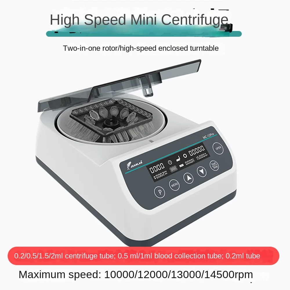 Pcr Centrifuge Machine Digital High-Speed Plasma Centrifuge Lab Microcentrifuge 4000rpm 12000rpm 0.2/0.5/1.5/2ml Centrifuge Tube