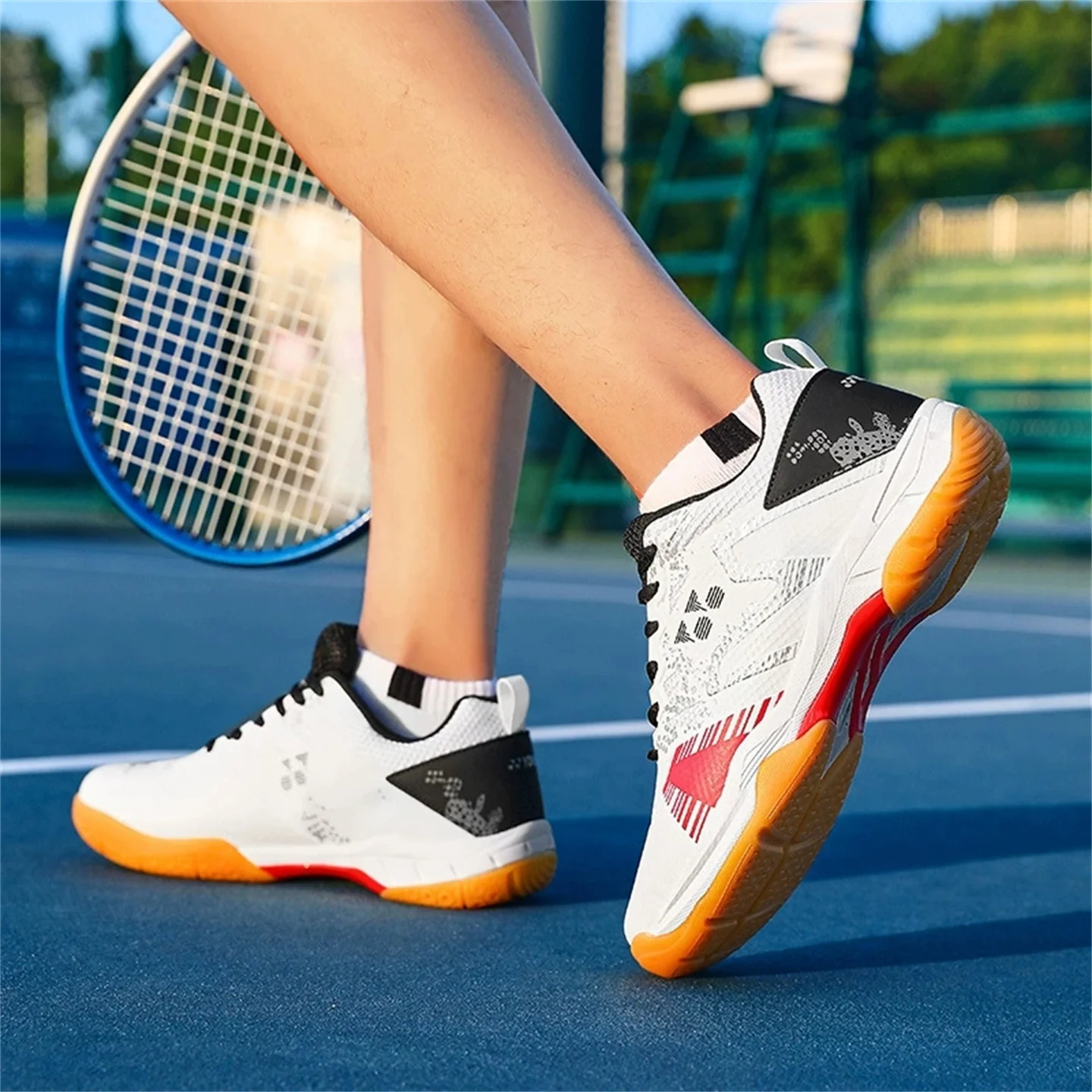 Men& Women's Badminton/Tennis/Pickleball Shoes, Shock-Absorbing Training Shoes, Breathable And Non-Slip Youth Sports Sneakers