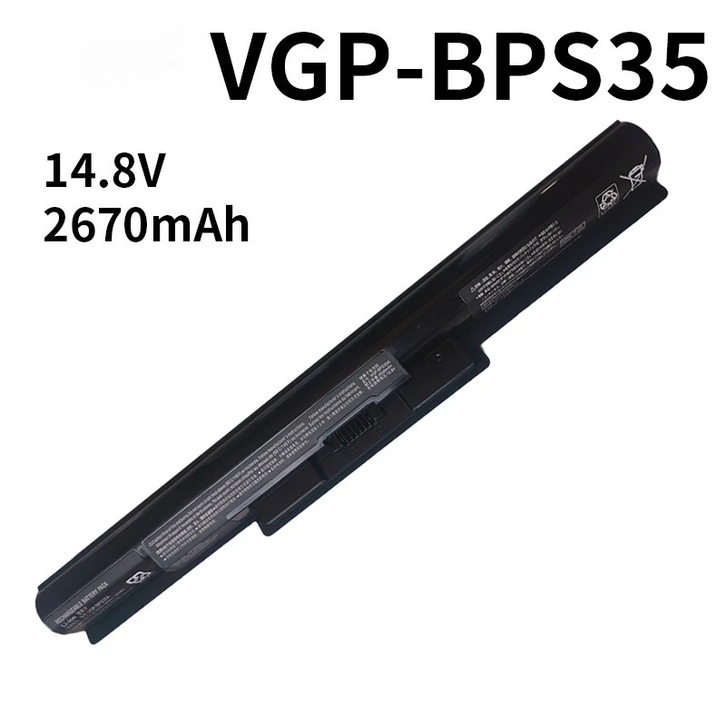 Pengganti Baterai Laptop Sony VGP-BPS35A Baru 14.8V 2670mAh untuk Laptop SONY VAIO Fit 14E 15E SVF143A1