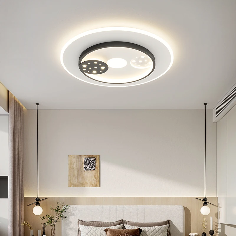 Mantianxing light eye protection ceiling lamp Modern minimalist master bedroom lamp cream wind advanced sense room lamps.