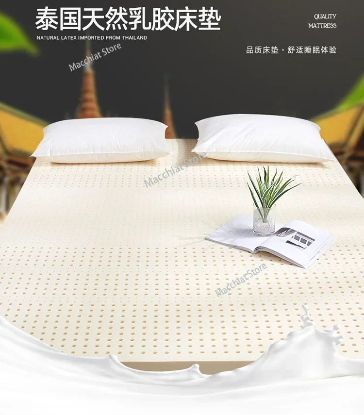 Thailand natural latex mattress imported  rubber pure  home 2.5/5/7.5cm soft comfortable cushion mat