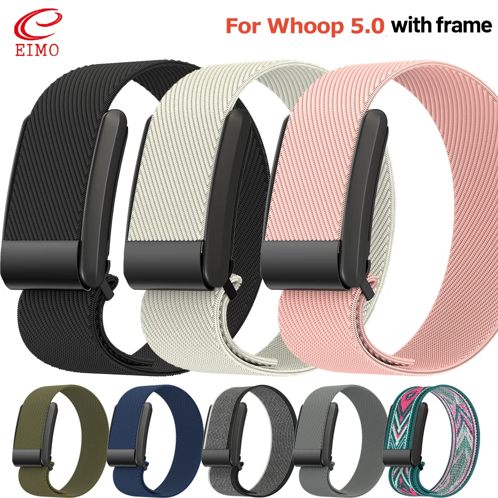 

Nylon Strap+FRAME For Whoop 5.0 straps/Whoop band 5 elastic Stretchable sport correa brecelet wristband watches for whoop 5.0