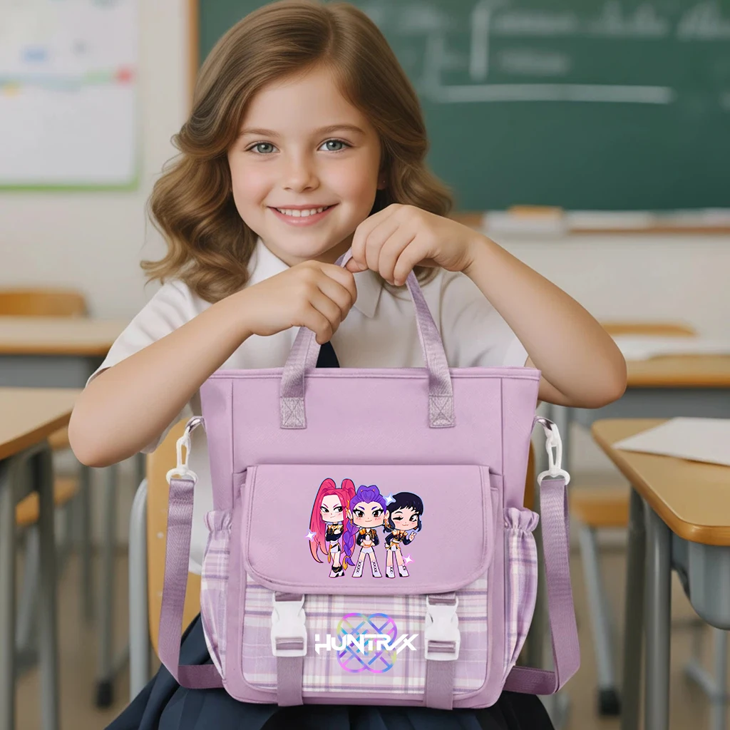 

KPop Demon Hunter Girl Student Handbag Cartoon Shoulder Bags Tote Messenger Bag Handbag Cross body Bag Satchels School Bag Gift