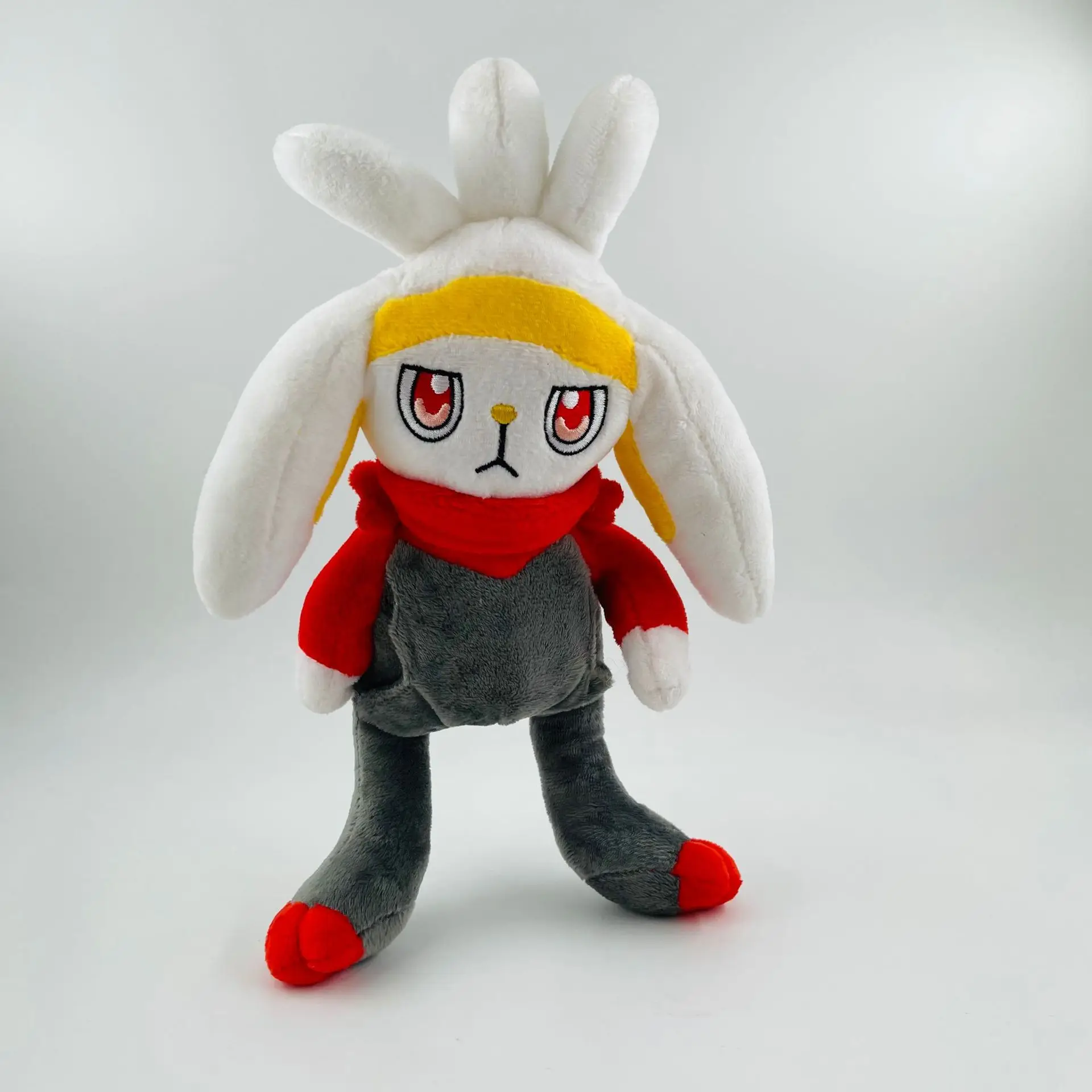 28cm Pokemon Cartoon Anime Scorbunny Evolution Version Raboot Pillow Doll Ornament Birthday Gift Kawaii Animal Hobby Collection