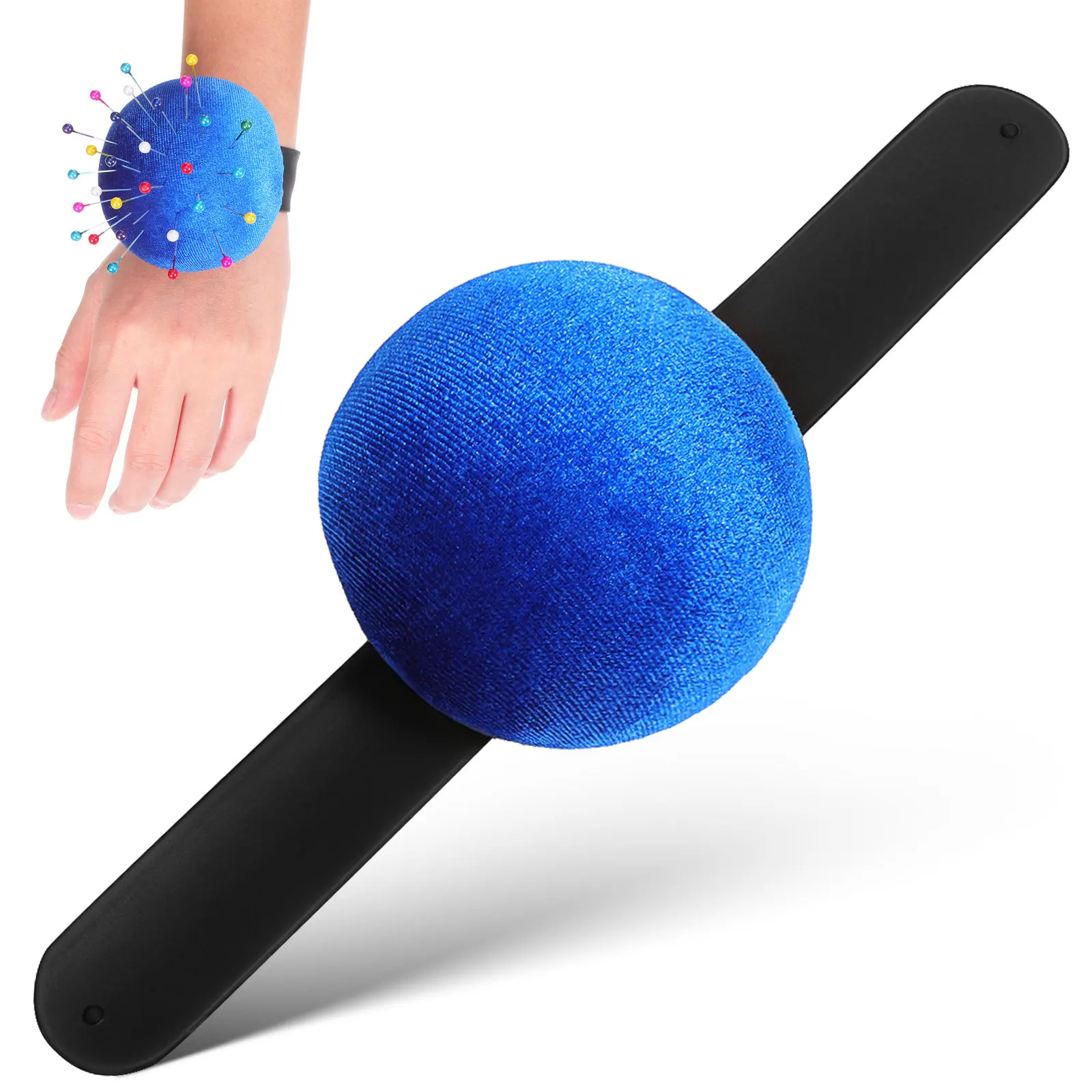 

Sewing Wrist Pin Cushion Slap Band Design Embroidery Quilting Needle Storage Portable Adjustable Wearable Craft Pincushion Hand