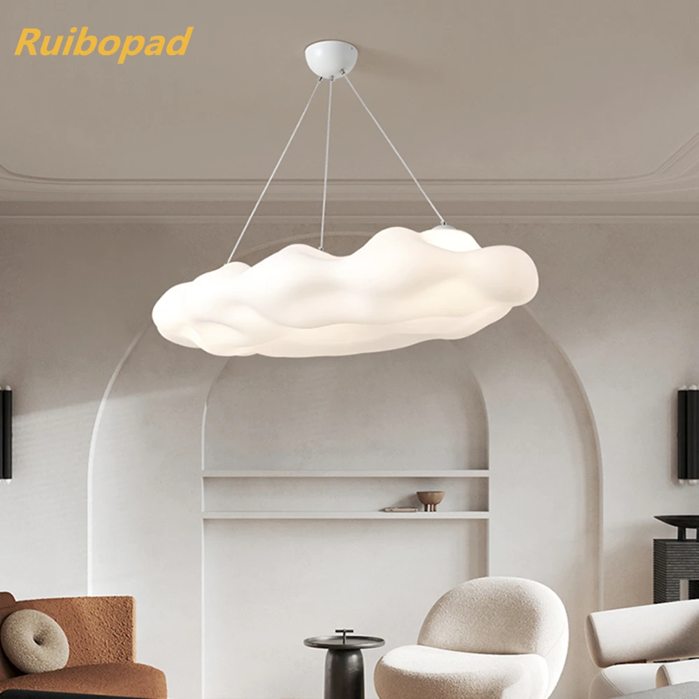 Imagem -02 - Modern Acrylic Cloud Led Pendant Lamp Luz Branca Pendurado Chandelier For Bedroom Quarto de Crianças Restaurante Crianças Grande Longo