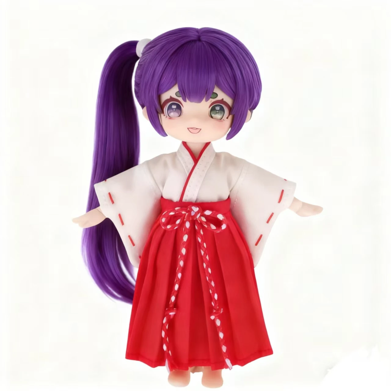 

Handmade Ob11 Doll Clothes Japanese Traditional Kimono Set Red White Outfit for 1/12 P9 P10 Asi2.0 BJD YMY GSC Doll Accessories