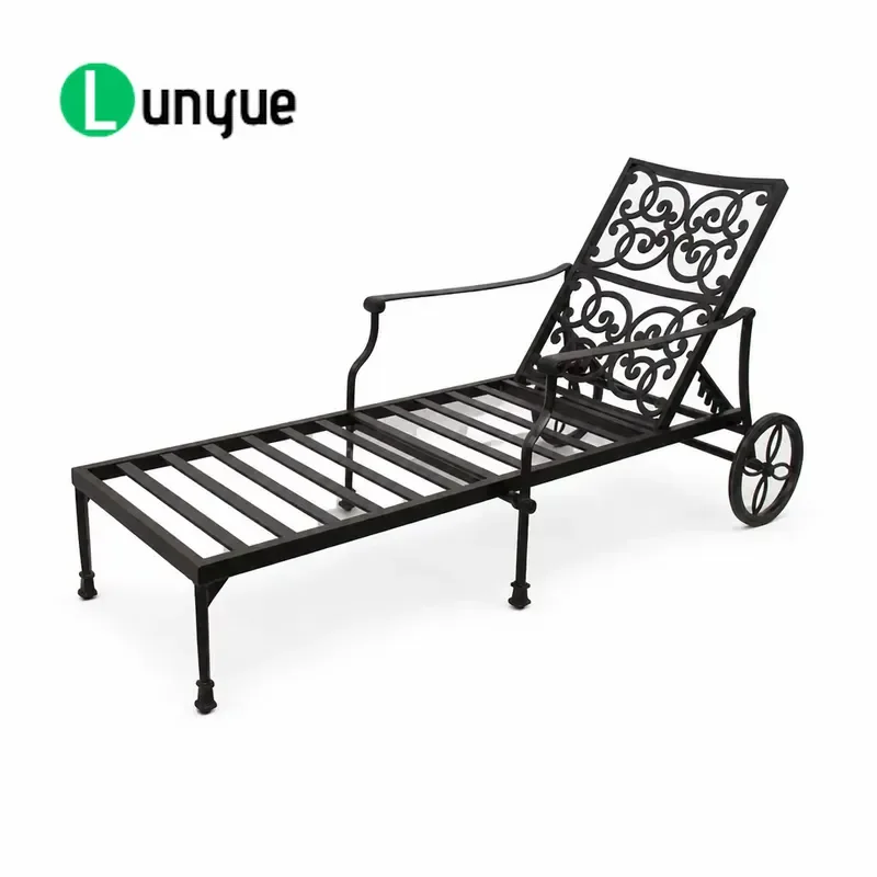 Modern Durable Weather Resistant Comfortable Aluminum Sunbeds For Outdoor Garden Dining Park Furniture