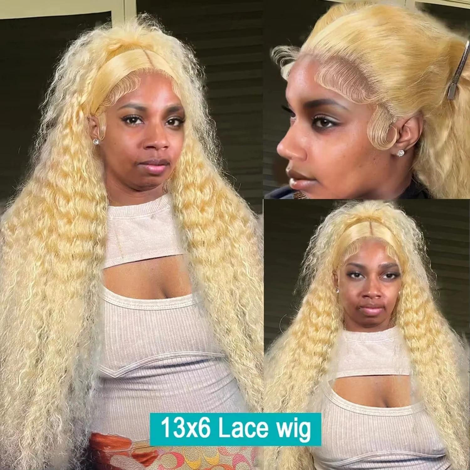 40 بوصة 613 HD الدانتيل الباروكة الأمامية 13x6 شعر مستعار مجعد الملونة موجة المياه الشعر البشري 13x4 الدانتيل الباروكة الأمامية 100% جودة الشعر البشري #3