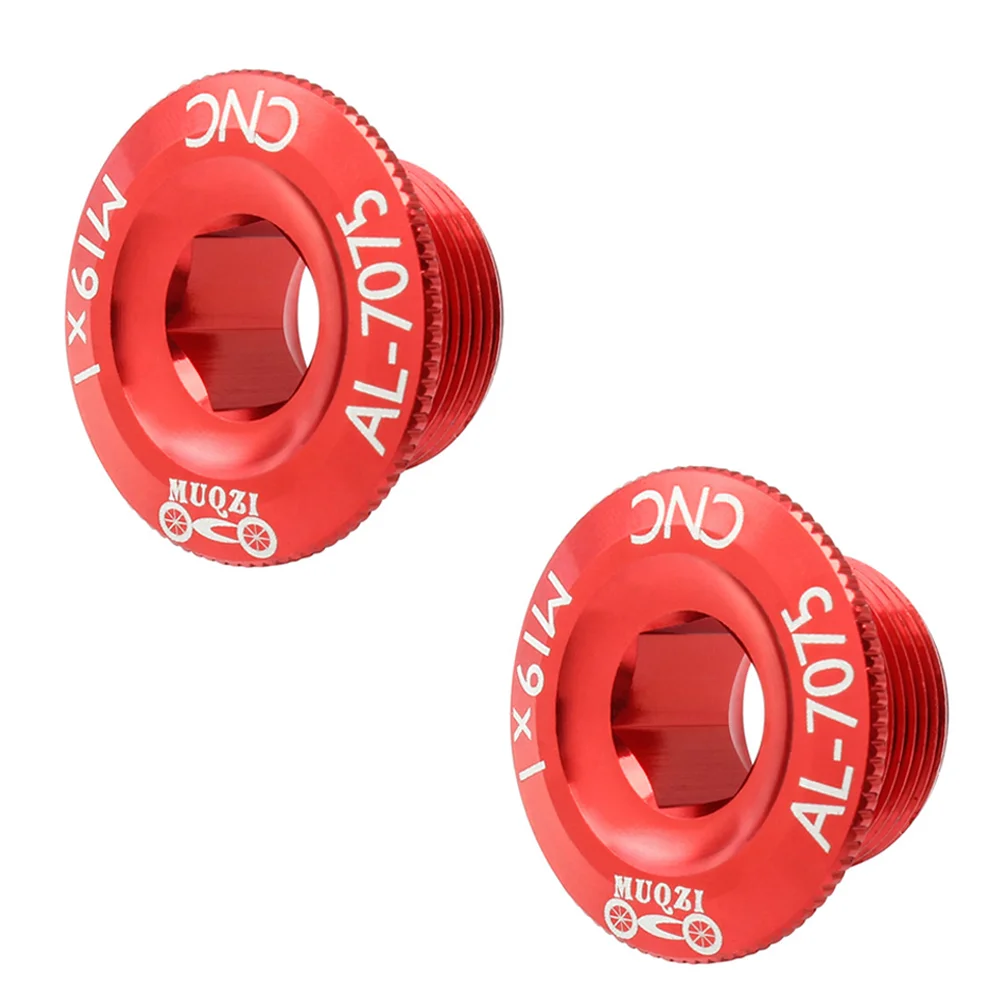 2 Pcs Crank Screw Cover Wheel Nuts Aluminum Alloy Mountain Bike Parts Accessories