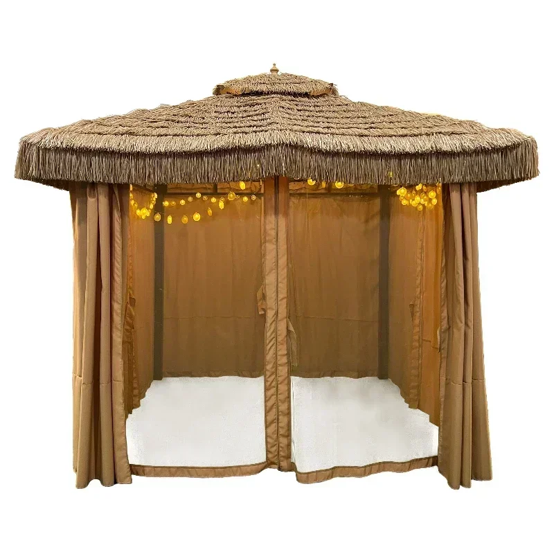 

Pengyi-Pavillon de Style Chinois au Design Moderne, Tissu en Paille Fait à la Main, Disponible en Couleur