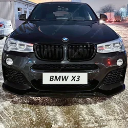 Front Bumper Lip Splitter Spoiler For BMW X3 F25 X4 F26 20i 28i 30d 35i 35d M40i M Sport 2014-2018 Facelift Bodykits Tuning