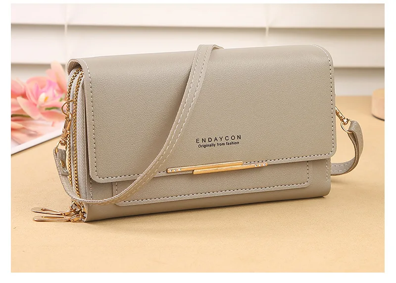 Damen-Geldbörse Koreanische Handtasche Multi-Kartenfach Große Kapazität Casual Schultertasche Handytasche Modischer Neuer Stil – Detail 11