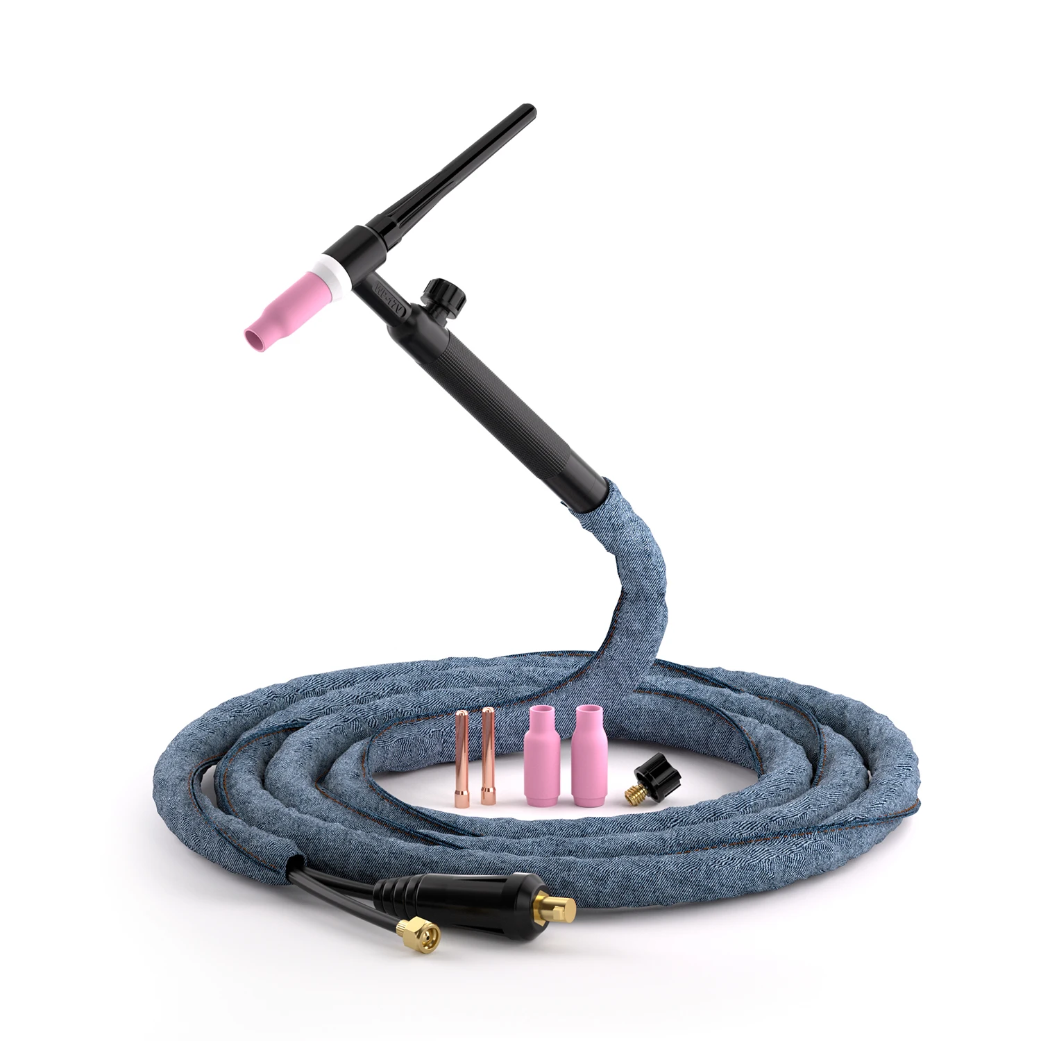 Torcia per saldatura TIG ANDELI WP17V, bruciatore TIG ad argon con sistema di sollevamento, connessione 10-25, cavo da 3 metri per attrezzature di saldatura.