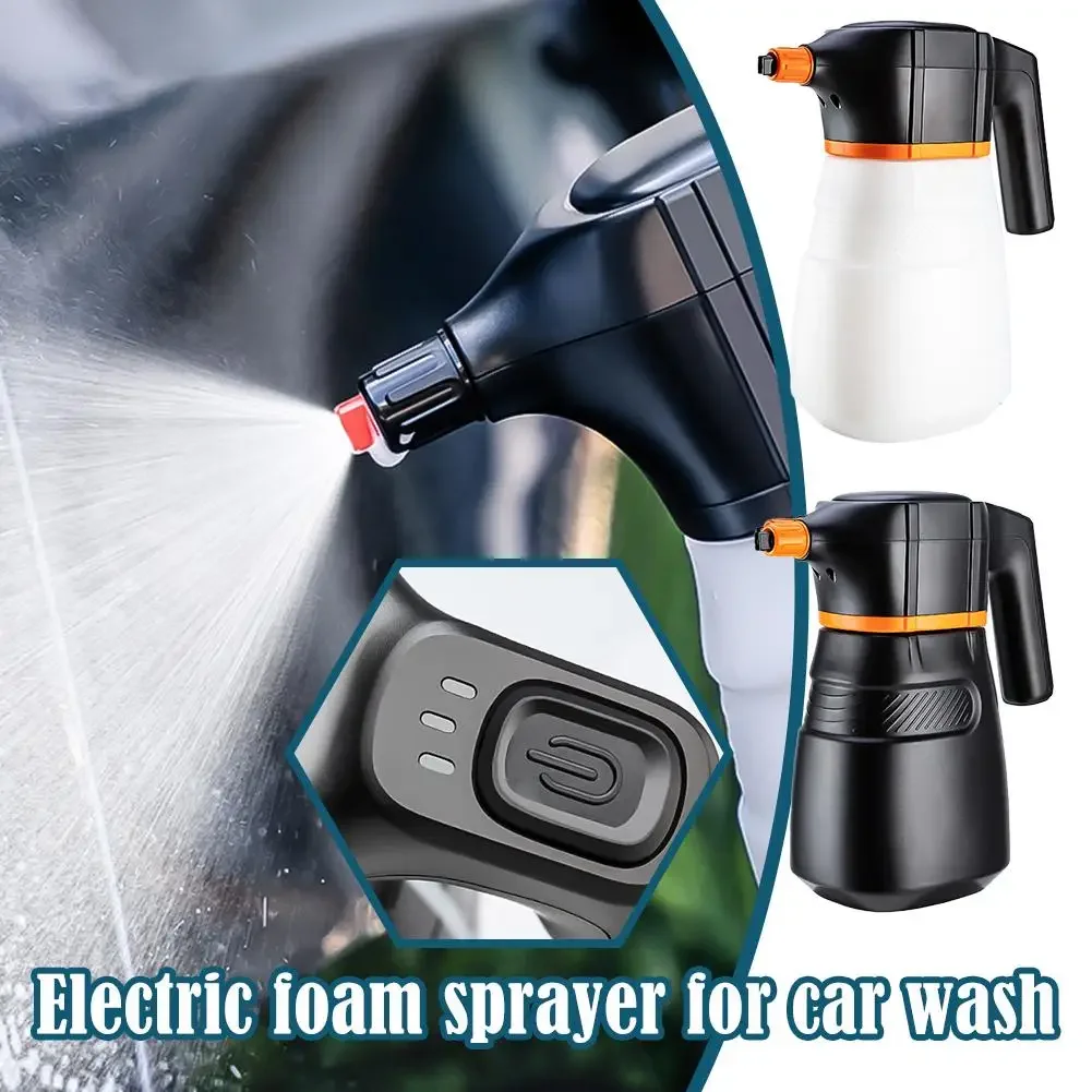 

Электрический пенный распылитель для мойки автомобилей, очистки и детейлинга, пенная пушка высокого давления, перезаряжаемый, для пенной мойки автомобилей