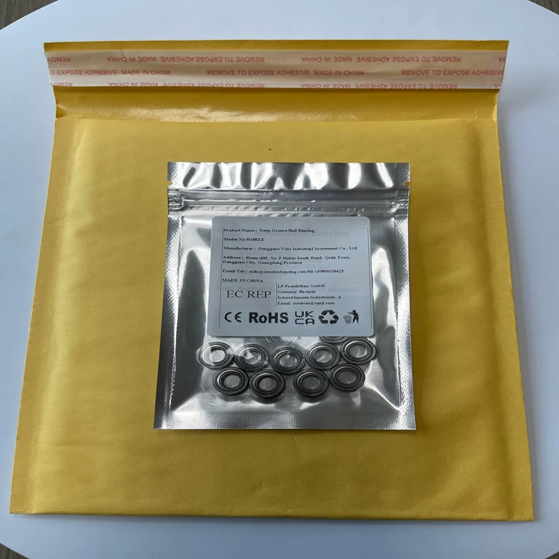 10PCS/lot High Speed R188ZZ Bearing 6.35x12.7x4.762 MM MR188ZZ Bearing Electric Nail Drill Machine Bearing ABEC-9