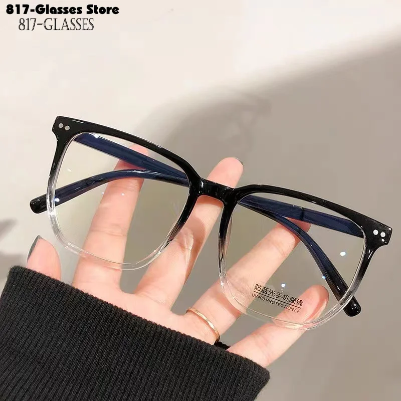 Myopia Glasses for Women Men Large Frame Student Myopia Finished Eyeglasses