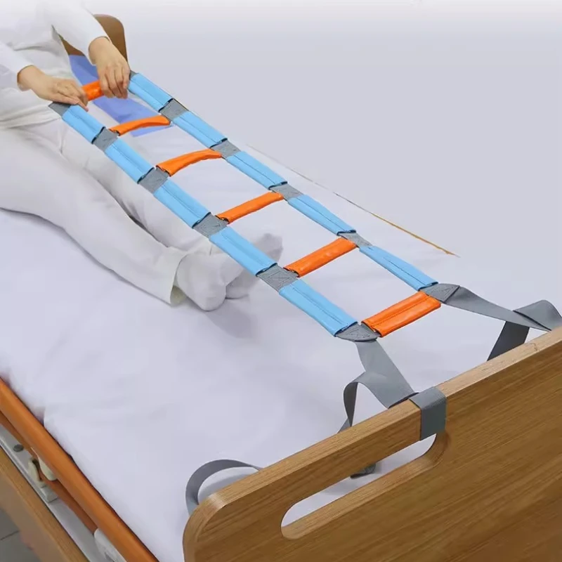 Bed Ladder Pull Up Assist Bed Rope Ladder for Seniors, Bedridden Assistance Lift Up Belt Daily Living and Mobility Aid Hand Grip
